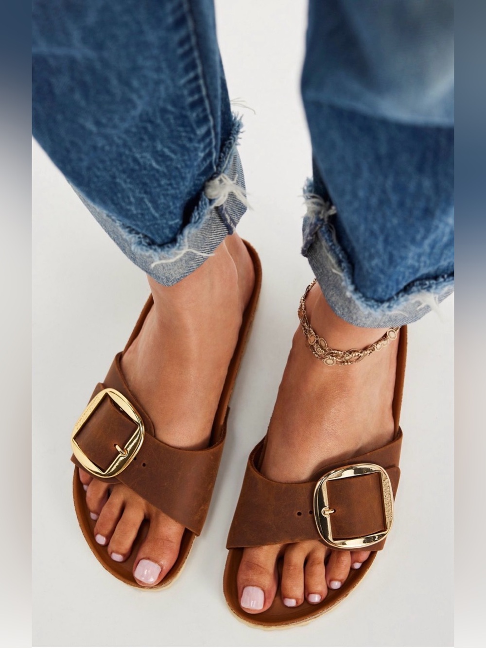 Birkenstock Madrid Big Buckle Oiled Leather Sandals
